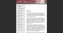 Desktop Screenshot of canadian-healthcare.org